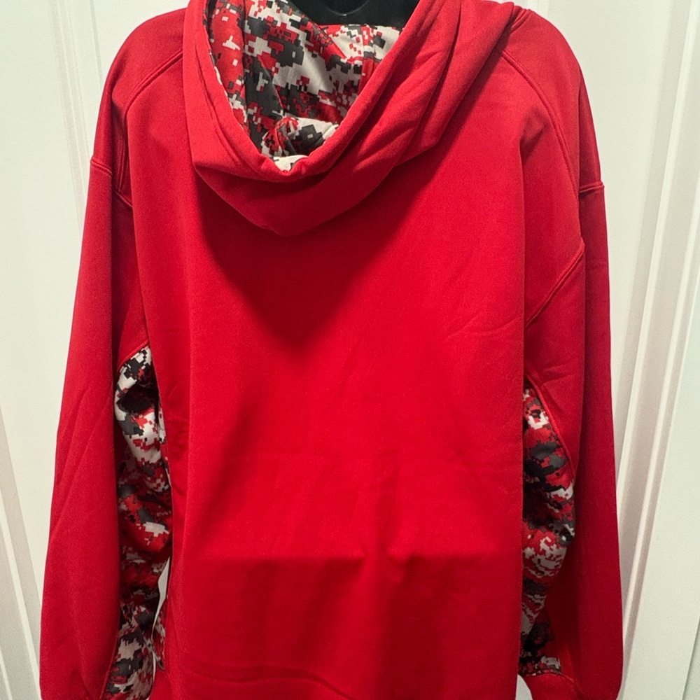 Red, Grey and Black Badger Sport Hoodie for Men - Picture 4 of 7